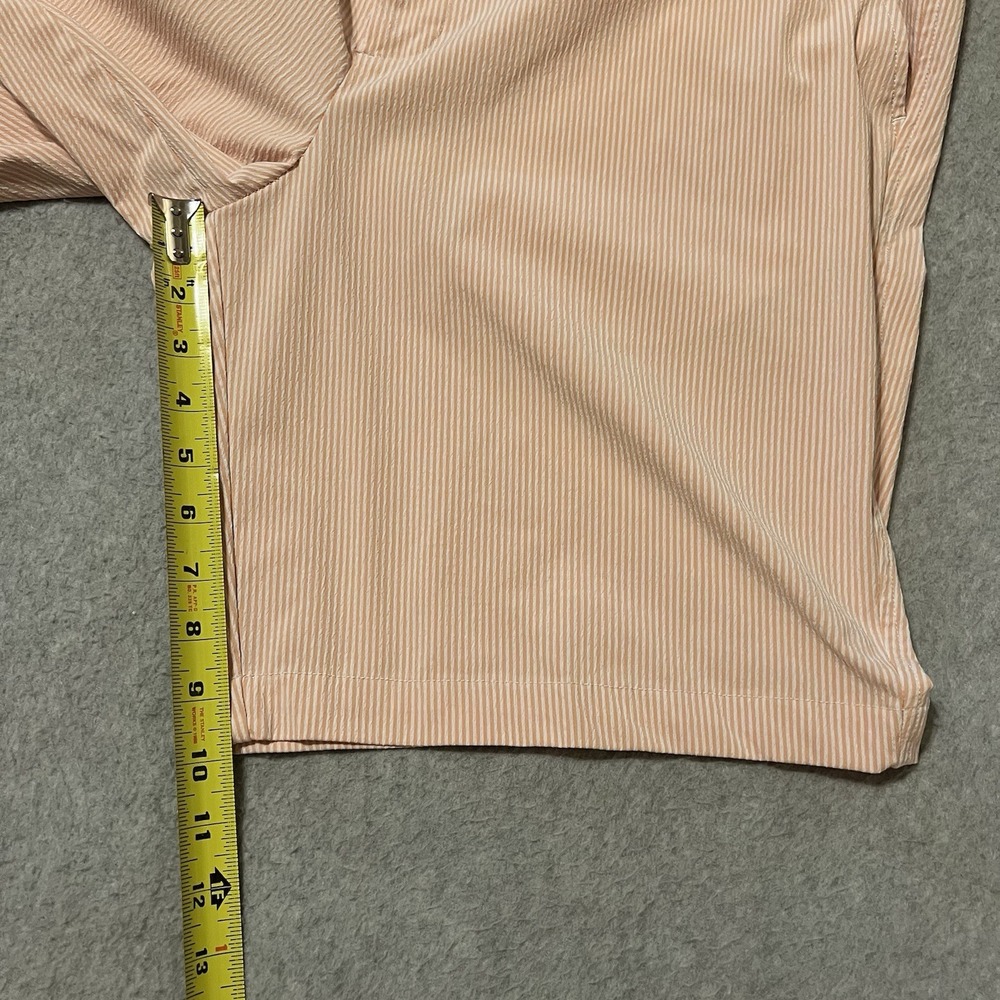 Footjoy Shorts Men's 40 Orange Seersucker Performance Stretch Movement Golf READ - Picture 16 of 16
